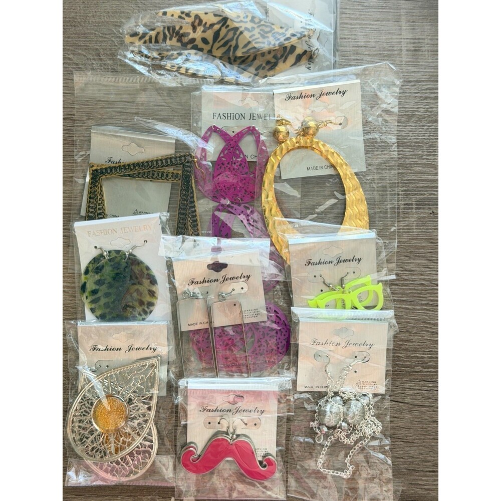 Wholesale Lot 10 Pairs New Fashion Earrings Statement Hoops Dangle Drop Jewelry